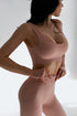 Basic Ribbed Leggings Pink